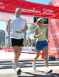 Chris McAllister and Karen Cosgrove Crossing the Finish Line